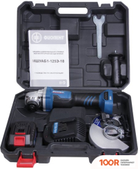 Угловая шлифмашина Фиолент МШУАБ1-125Э-18 ИДФР298135014 (С 1-ИМ АКБ, КЕЙС) (294129)