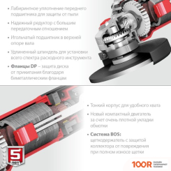 Угловая шлифмашина Зубр МАСТЕР УШМ-125-1005 (294024)