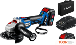 Угловая шлифмашина Зубр AB-125-42 (С 2-МЯ АКБ, СУМКА) (294022)