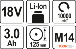 Угловая шлифмашина Yato YT-82828 (293961)