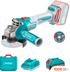 Угловая шлифмашина Total TAGLI211541 (С 1-ИМ АКБ, КЕЙС) (293862)