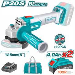 Угловая шлифмашина Total TAGLI2012582 (С 2-МЯ АКБ, СУМКА) (293856)