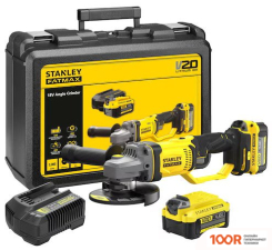 Угловая шлифмашина Stanley SFMCG400M2K (С 2-МЯ АКБ, КЕЙС) (293816)