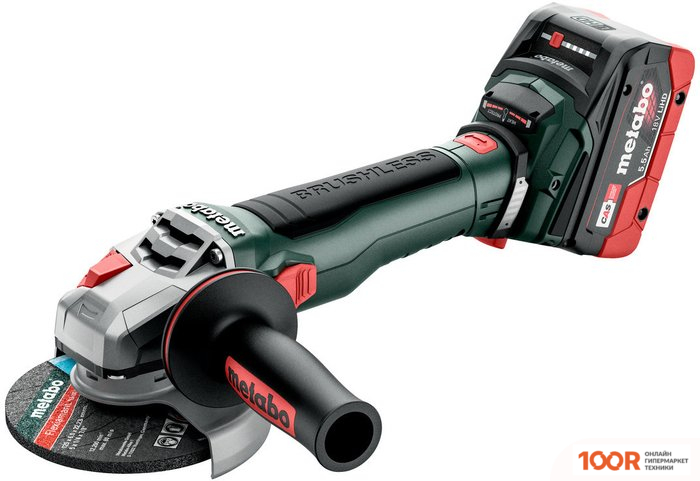 Угловая шлифмашина Metabo WB 18 LT BL 11-125 QUICK 613054660 (С 2-МЯ АКБ, КЕЙС) (293600)