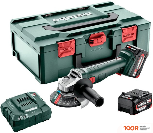 Угловая шлифмашина Metabo W 18 L 9-125 602249650 (С 2-МЯ АКБ 5.2 А•Ч, КЕЙС) (293580)