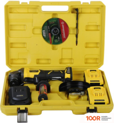 Угловая шлифмашина Hanskonner HAG18125BL (С 2-МЯ АКБ, КЕЙС) (293358)