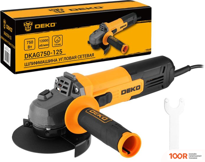Угловая шлифмашина Deko DKAG750-125 (293112)