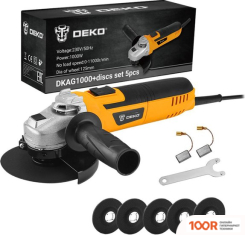 Угловая шлифмашина Deko DKAG1000 SET 063-4290 (293080)