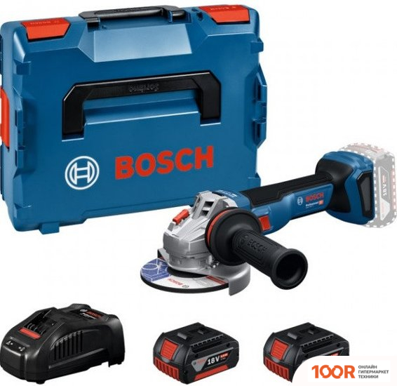 Угловая шлифмашина Bosch GWS 18V-8 PROFESSIONAL 06019N9003 (С 2-МЯ АКБ, КЕЙС) (292936)