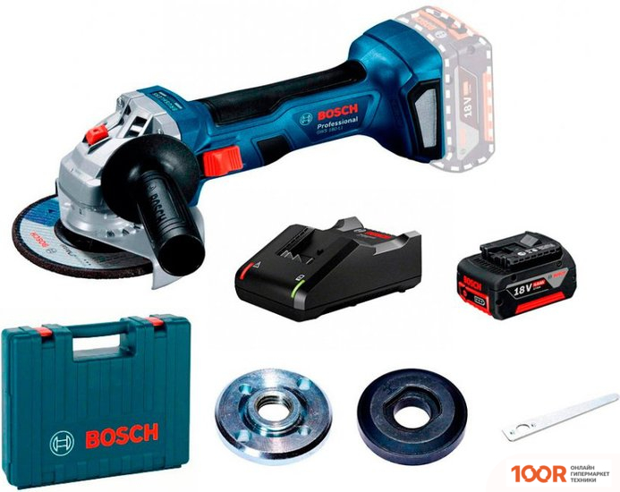 Угловая шлифмашина Bosch GWS 180-LI PROFESSIONAL 06019H9025 (С 1-ИМ АКБ, КЕЙС) (292912)