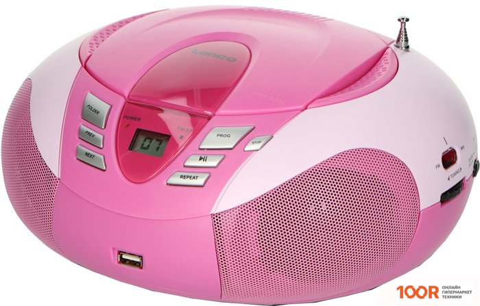Музыкальный центр Lenco SCD-37 USB (РОЗОВЫЙ) (173924)