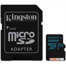 Карта памяти Kingston Canvas Go! SDCG2/128GB microSDXC 128GB (с адаптером)