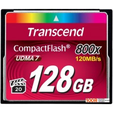 Карта памяти Transcend 800x CompactFlash Premium 128GB (TS128GCF800)