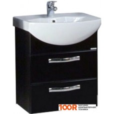 Мебель для ванной Акватон Ария 65 М Тумба для умывальника чёрный (1.A123.3.01A.A95.0)
