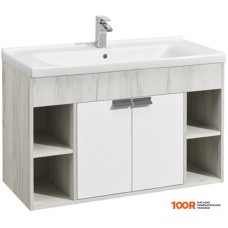 Мебель для ванной Акватон Тумба под умывальник Флай 100 1A237501FAX10 (белый/дуб крафт)