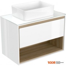 Мебель для ванной Cersanit Тумба под умывальник со столешницей Louna 80 SZ-LOU80-BL/WH