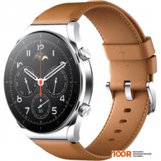 Умные часы Xiaomi Watch S1 (серебристый/коричневый, международная версия)