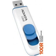 USB-флешка A-Data C008 White+Blue 16 Гб (AC008-16G-RWE)