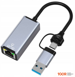 USBTOP USB TYPE-C/USB TYPE-A - RJ45 (100 МБИТ/С) (410873)