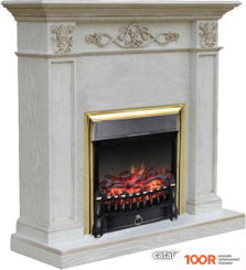 Smolcom VERONA STD-ASP С REALFLAME FOBOS-S LUX BR (БЕЛЫЙ/ЗОЛОТИСТЫЙ) (408490)