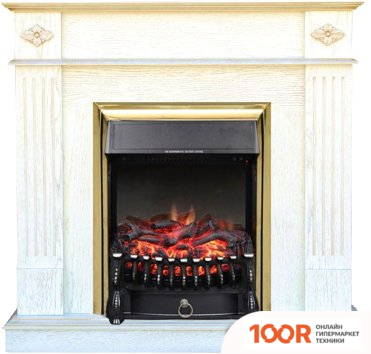 Smolcom BRIGHTON STD-ASP С REALFLAME FOBOS-S LUX BR (БЕЛЫЙ, ЗОЛОТО) (407960)