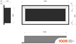 SimpleFire FRAME 1200 (БЕЛЫЙ, СО СТЕКЛОМ) (407788)