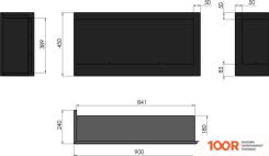 SimpleFire CORNER 900 L (СО СТЕКЛОМ) (407780)