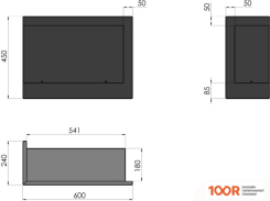 SimpleFire CORNER 600 L (СО СТЕКЛОМ) (407776)