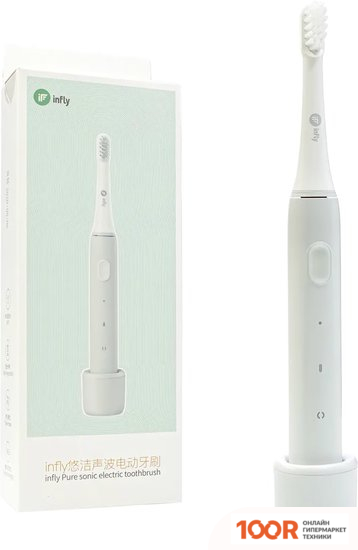 Infly SONIC ELECTRIC TOOTHBRUSH P60 (1 НАСАДКА, СЕРЫЙ) (406725)