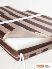 Шезлонг Эльфпласт 180Х55Х6 СМ (БЕЛЫЙ/КОРИЧНЕВЫЙ) (406118)