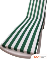 Шезлонг Эльфпласт 180Х55Х6 СМ (БЕЛЫЙ/ЗЕЛЕНЫЙ) (406117)