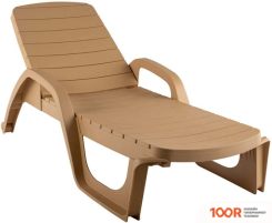 Шезлонг Элластик-Пласт ПРОВАНС 190X70X32 (БЕЖЕВЫЙ) (406113)