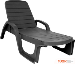 Шезлонг Элластик-Пласт ПРОВАНС 190X70X32 (АНТРАЦИТ) (406112)