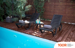 Шезлонг Элластик-Пласт АТЛАНТ 186X63X32 (ТЕМНО-ЗЕЛЕНЫЙ) (406108)