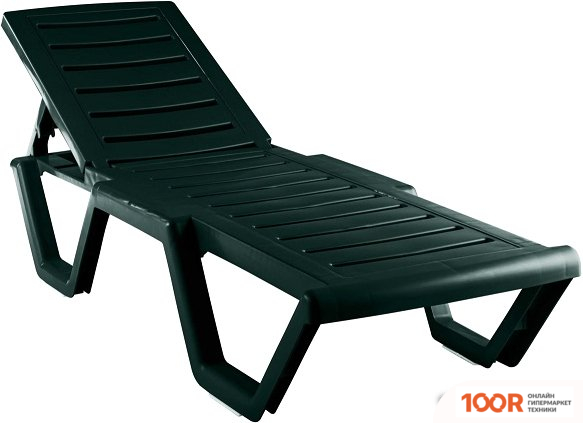 Шезлонг Элластик-Пласт АТЛАНТ 186X63X32 (ТЕМНО-ЗЕЛЕНЫЙ) (406108)