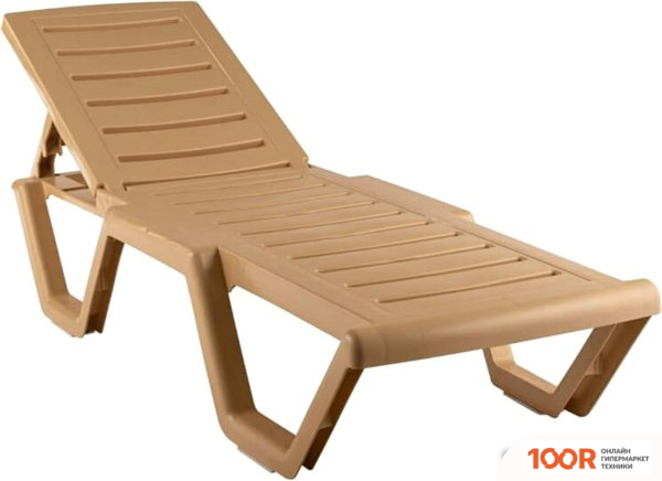 Шезлонг Элластик-Пласт АТЛАНТ 186X63X32 (БЕЖЕВЫЙ) (406106)