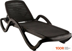 Шезлонг Элластик-Пласт CAPRI ПЛЕТЕНЫЙ 195X73X41 (ШОКОЛАДНЫЙ) (406105)