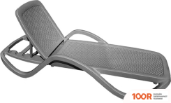 Шезлонг Элластик-Пласт CAPRI ПЛЕТЕНЫЙ 195X73X41 (СЕРЫЙ) (406104)