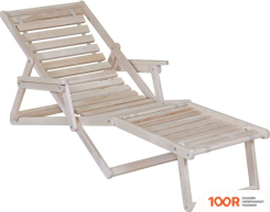 Шезлонг Элегия С ПОДЛОКОТНИКАМИ (МАССИВ БЕРЕЗЫ) (406102)
