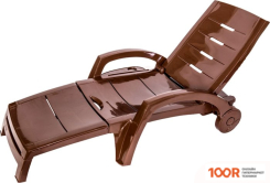Шезлонг Стандарт пластик 150-0008-61 (ШОКОЛАДНЫЙ) (406095)