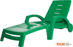 Шезлонг Стандарт пластик 150-0008-23 (ЗЕЛЕНЫЙ) (406093)