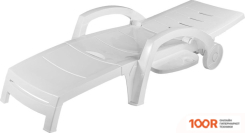 Шезлонг Стандарт пластик 150-0008-01 (БЕЛЫЙ) (406092)