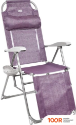 Шезлонг Nika КШ3/1 С ПОЛКОЙ (БАКЛАЖАНОВЫЙ) (406056)