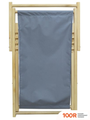 Шезлонг ComfortProm СКЛАДНОЙ, ШЛИФОВАННЫЙ, С РЕГУЛИРУЕМОЙ СПИНКОЙ (СЕРЫЙ) (405968)