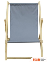 Шезлонг ComfortProm СКЛАДНОЙ, ШЛИФОВАННЫЙ, С РЕГУЛИРУЕМОЙ СПИНКОЙ (СЕРЫЙ) (405968)