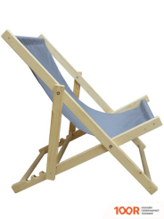 Шезлонг ComfortProm СКЛАДНОЙ, ШЛИФОВАННЫЙ, С РЕГУЛИРУЕМОЙ СПИНКОЙ (СЕРЫЙ) (405968)