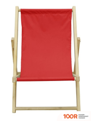 Шезлонг ComfortProm СКЛАДНОЙ, ШЛИФОВАННЫЙ, С РЕГУЛИРУЕМОЙ СПИНКОЙ (КРАСНЫЙ) (405967)