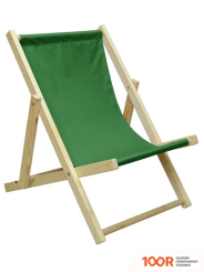 Шезлонг ComfortProm СКЛАДНОЙ, ШЛИФОВАННЫЙ, С РЕГУЛИРУЕМОЙ СПИНКОЙ (ЗЕЛЕНЫЙ) (405966)
