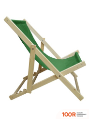Шезлонг ComfortProm СКЛАДНОЙ, ШЛИФОВАННЫЙ, С РЕГУЛИРУЕМОЙ СПИНКОЙ (ЗЕЛЕНЫЙ) (405966)
