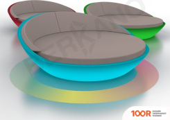 Шезлонг Berkano СВЕТЯЩЕЕСЯ RIVIERA (БЕЛЫЙ LED RGB, E27/КОФЕЙНЫЙ) (405950)